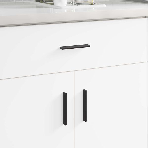 vidaXL Rankena 973 pcs Juoda 106 x 7,4 x 15,5 mm Aliuminis