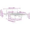 vidaXL Lovos rėmas Balta 150 x 200 cm Kietos pu&scaron;ies mediena