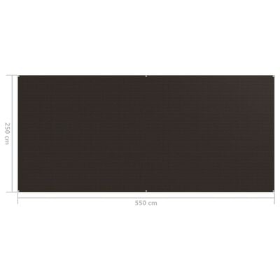 vidaXL Palapinės kilimėlis, rudos spalvos, 250x550cm