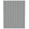 vidaXL Stogo plok&scaron;tė 12 pcs Pilka 60 x 45 cm Galvanizuotas plienas