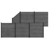 vidaXL Tvoros rinkinys 6 vnt. 965 x 186 cm WPC ir aliuminis Pilka