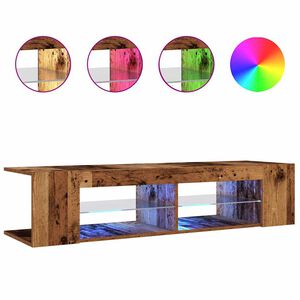 vidaXL Televizoriaus spintelė su LED, medienos, 135x39x30cm, mediena