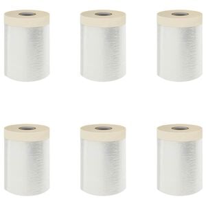 vidaXL Dulkių lapas su lipnia juosta 6 vnt. Skaidrus 30 x 3300 cm HDPE