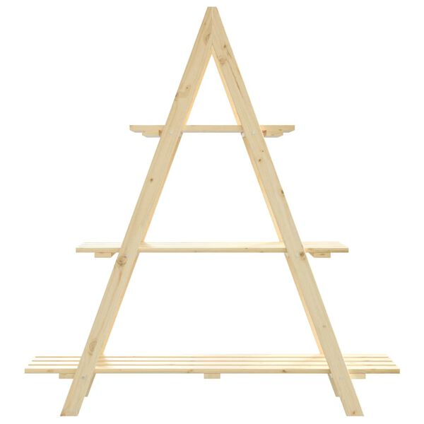 vidaXL Gėlių stovas, 101x23x110cm, pušies medienos masyvas