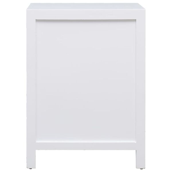 vidaXL Naktinis staliukas, balt. sp., 38x28x52 cm, paulov. mediena