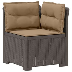 vidaXL 1-Vietis Sodo Sofas su Pagalvėlėmis, Atrodo kaip Ratano PP
