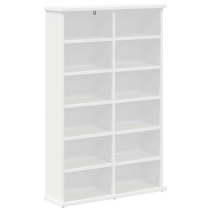 vidaXL CD spinta Balta 60 x 17 x 92 cm Apdirbta mediena