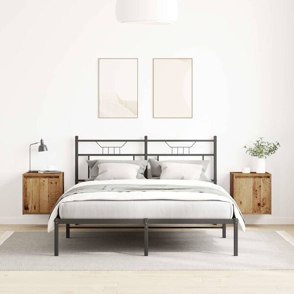 vidaXL Sieninės naktinės spintelės, 2vnt., medienos, 38x34x40 cm