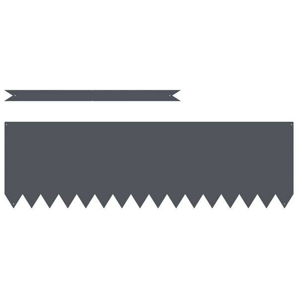 vidaXL Vejo kra&scaron;tas 10 pcs Antracitas 100 x 0.05 x 20 cm