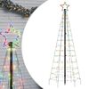 vidaXL LED Kalėdų eglutė su smaigaliais 220 LED Spalvingi 180 cm