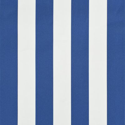 vidaXL Bistro markizė, mėlynos ir baltos spalvos, 300x120cm
