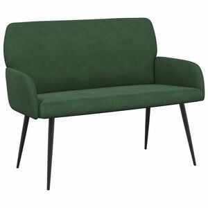 vidaXL Dvivietė sofa su metalinėmis kojelėmis 2 vietos Tamsiai žalia