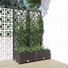 vidaXL Sodo vazonas su grotelėmis, juodas, 80x40x121,5 cm, PP