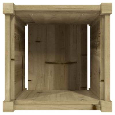 vidaXL Sodo lovelis, 40x40x40 cm, impregnuota pušies mediena