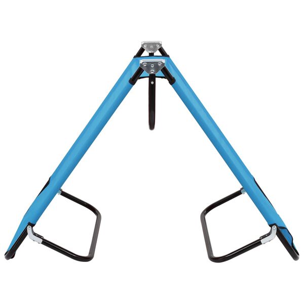 vidaXL Sulankstomas saulės gultas, turkio mėlynos spalvos, plienas