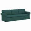 vidaXL Sofa 210cm 2 pcs Tamsiai žalia Metalas