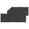 vidaXL Tvoros rinkinys 6 vnt. 965 x 186 cm WPC ir aliuminis Juoda