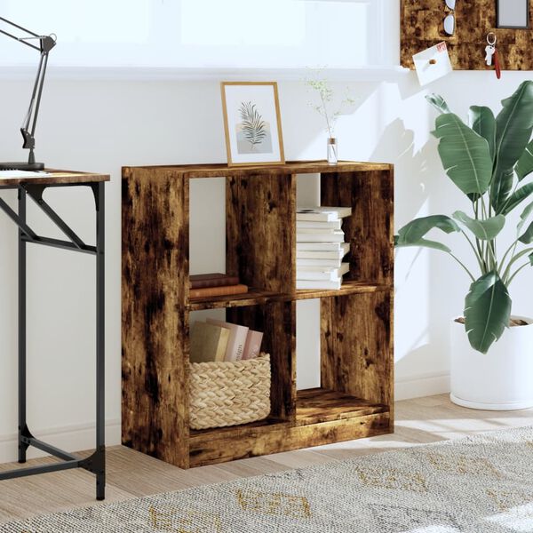 vidaXL Knygų spinta, dūminio ąžuolo, 68,5x32x75cm, apdirbta mediena