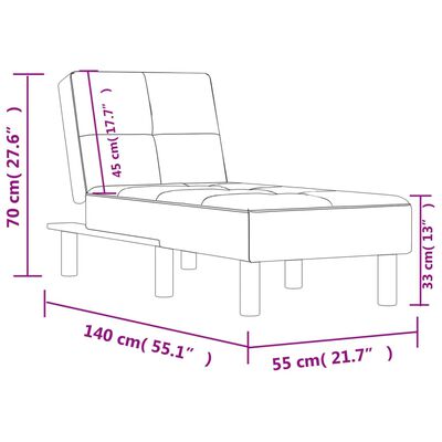 vidaXL Poilsio gultas, kapučino spalvos, dirbtinė oda