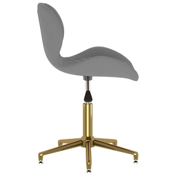 vidaXL Pasukamos valgomojo kėdės, 4vnt., tamsiai pilkos, aksomas