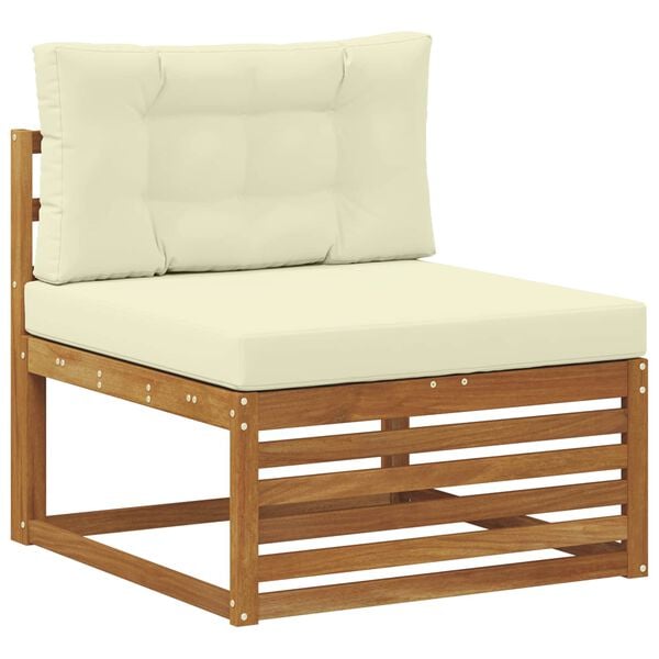 vidaXL Sofų komplektai su pagalve 11 pcs Natūralus ir grietinėlė