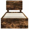 vidaXL Lovos rėmas Rūkyta ąžuolas 100 x 200 cm Kietos pu&scaron;ies mediena