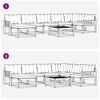 vidaXL Lauko sofos komplektas 8 pcs Natūrali ir &scaron;viesiai pilka