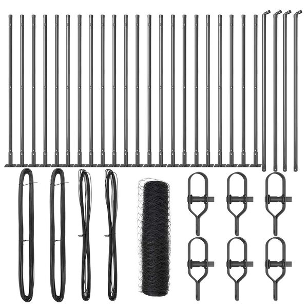 vidaXL Tvorelės stulpas Pilka 50 x 0,8 m (50 mm tinklas)