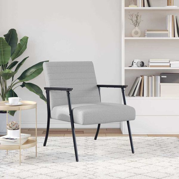 vidaXL krėslas Debesų pilka 59 x 75 x 78 cm audinys