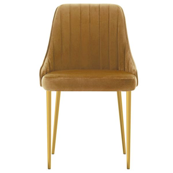 vidaXL Valgomojo kėdės, 4vnt., rudos spalvos, aksomas (2x330797)