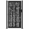 vidaXL Sodo vartai Juoda 110 x 180 cm Milteliniu būdu dengtas plienas