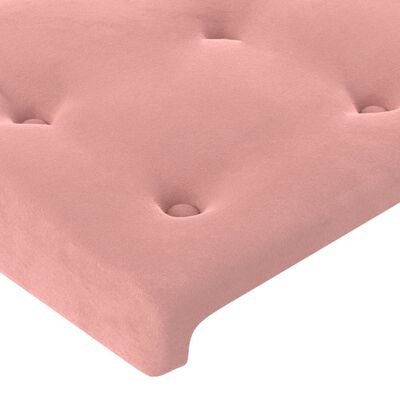 vidaXL Galvūgalis, rožinės spalvos, 80x5x78/88cm, aksomas