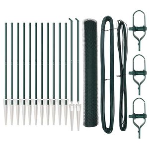 vidaXL Tvorelės stulpas Žalia 25 x 1 m (25 mm tinklas) Plienas