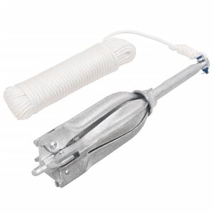 vidaXL Sulankstomas inkaras su virve, 10 kg, kar&scaron;tai cinkuotas ketus