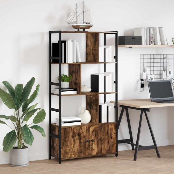 vidaXL Knygų lentyna Rūkyta ąžuolas 80 x 30 x 155,5 cm