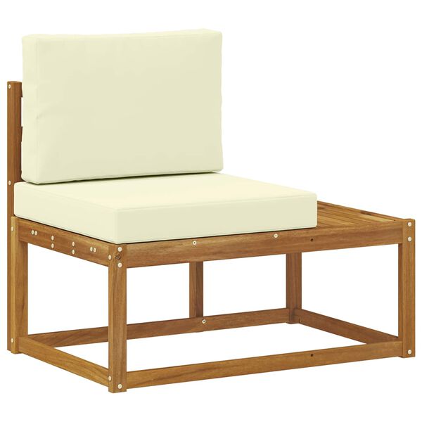 vidaXL Lauko galinė sofa su pagalve Natūrali 91 x 63 x 73 cm