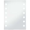 vidaXL Sieninis vonios kambario veidrodis su LED, 60x80cm