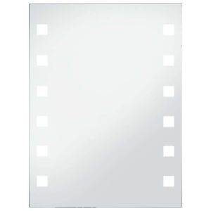 vidaXL Sieninis vonios kambario veidrodis su LED, 60x80cm