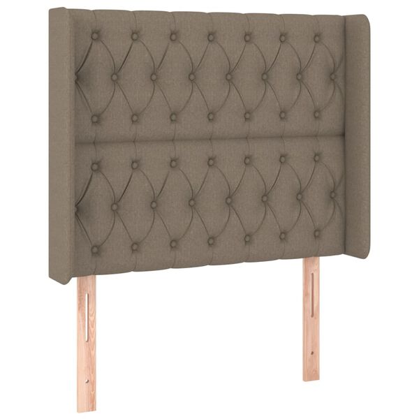 vidaXL Galvūgalis su auselėmis, taupe, 103x16x118/128cm, audinys