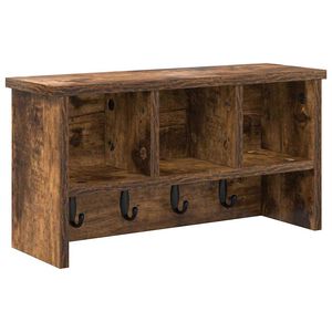 vidaXL Prikabinamas paltas su lentyna Rūkyta ąžuolas 50 x 16 x 26 cm