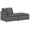 vidaXL Modulinė sofa su pakoja ir pagalvėlėmis, audinys, tamsiai pilka