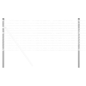 vidaXL Tvorelės stulpas 2 vnt. Sidabrinė 50 cm