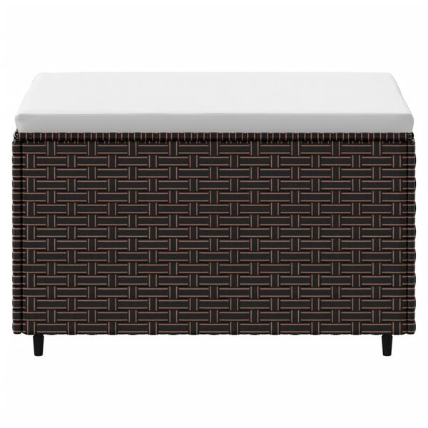 vidaXL Sodo pakoja su pagalvėle, rudos spalvos, poliratanas