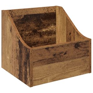 vidaXL LP įra&scaron;ų dėžutė Sendintos medienos 37 x 33 x 32 cm