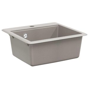 vidaXL Kriauklė 80% Kvarcas ir 20% Derva 470 x 440 mm Pilka