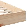 vidaXL Lovos rėmas Ruda 90 x 220 cm Kietos pušies mediena