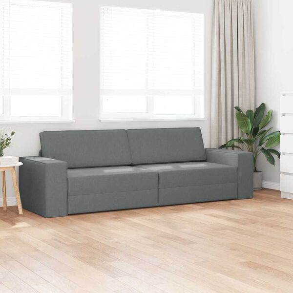 vidaXL Sofa lova Tamsiai pilka 245 x 78 x 77 cm audinys