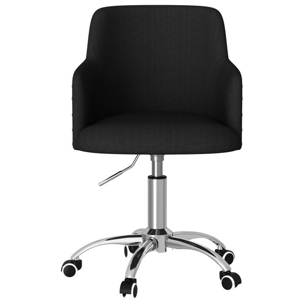 vidaXL Pasukama biuro kėdė, juodos spalvos, audinys