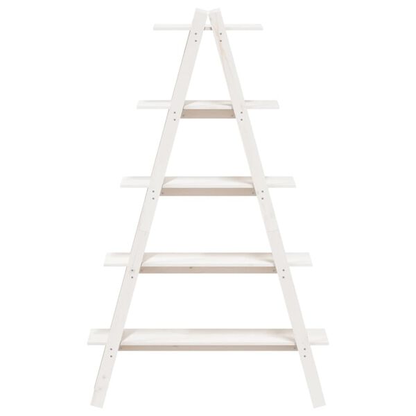 vidaXL Lentyna, 5 aukštų, 110x40x180,5cm, pušies masyvas, A formos