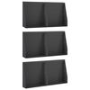 vidaXL Sienelė 6 vnt. 40 x 12 x 50 cm Plienas Juoda
